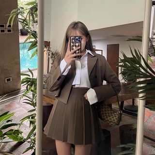 KINDARARE — Kym Crop Blazer ( VOL.2 ล็อตใหม่ ผ้าสีเดียวกันกับกระโปรง ขายแยกชิ้น)