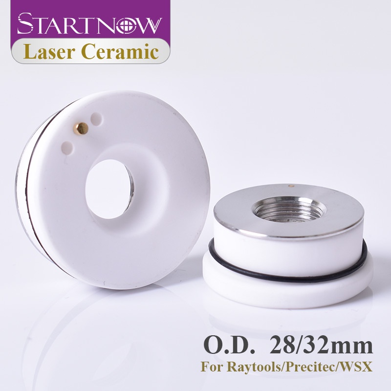 Startnow เลเซอร์เซรามิค D28 มม.32 มม.KT B2 "CON หัวฉีดสําหรับ Precitec Empower Raytools ไฟเบอร์เลเซอร์เครื่องตัดหัว