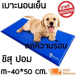 Pet cool mat ที่นอนเจลเย็นหมา แผ่นเจลรองนอนหมา แผ่นเจลเย็นสุนัข ที่นอนเจลเย็นสำหรับสุนัข (Size M 40*50 cm)