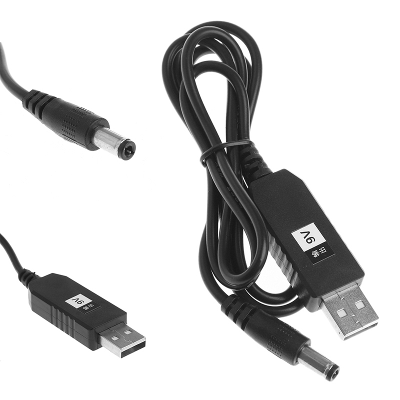 USB DC 5V to DC 9V Male Step-up Converter Adapter Cable