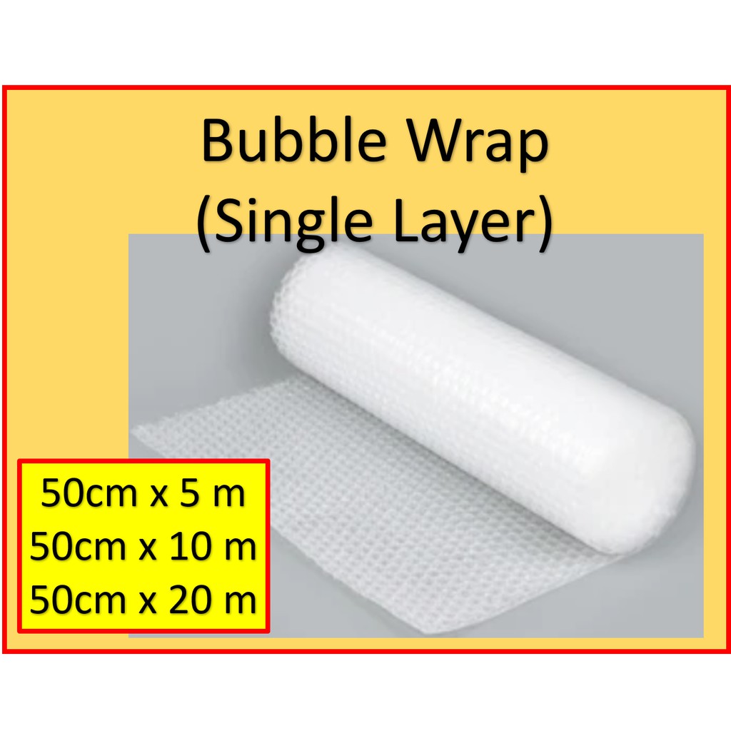 BUBBLEWRAP ชั้นเดียว (0.5M X 5M, 0.5M X 10M, 0.5M X 20M) บับเบิ้ลแรป