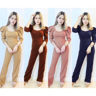 J11562 Jumpsuit จั๊มสูทขายาวไหล่ตุ๊กตา