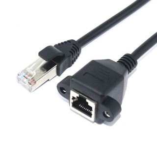 สายเคเบิลเครือข่ายอีเธอร์เน็ต LAN RJ45 Cat5 ตัวผู้ เป็นตัวเมีย 0.3 เมตร