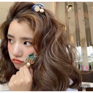 กิ๊บหนีบผมมุกเคลือบสีทองกลมมาใหม่(พร้อมส่ง)!💖💙