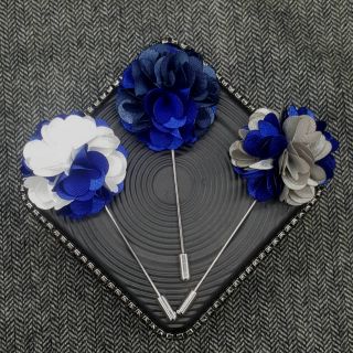 พินติดปกสูทน้ำเงิน - Blue Lapel Flower