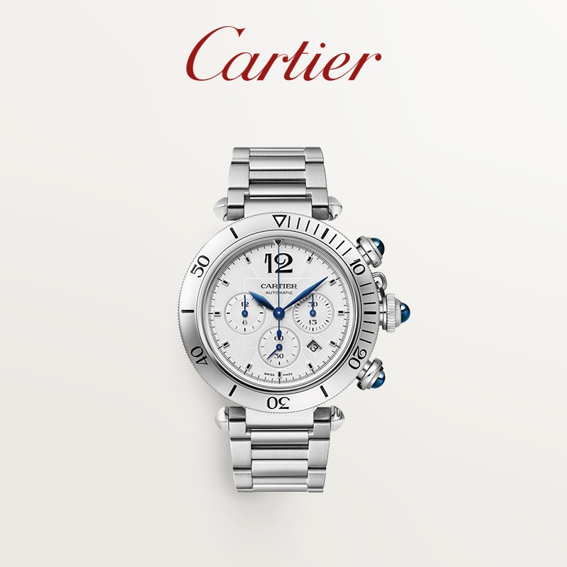 [Luxury Customization]Cartier Series Mechanical Watch Chronographe Stainless Steel Replacement Double Strap Watch QB7X