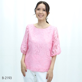 MIKIKO Blouse MI-B2193 เบิร์นเอ้าท์ แขนยาว IGPU22-2