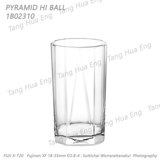 ( 6 ใบ ) Ocean glass แก้ว PYRAMID HI BALL, 300 มล. #1B02310 ยี่ห้อโอเชี่ยน (กล่อง6ใบ)