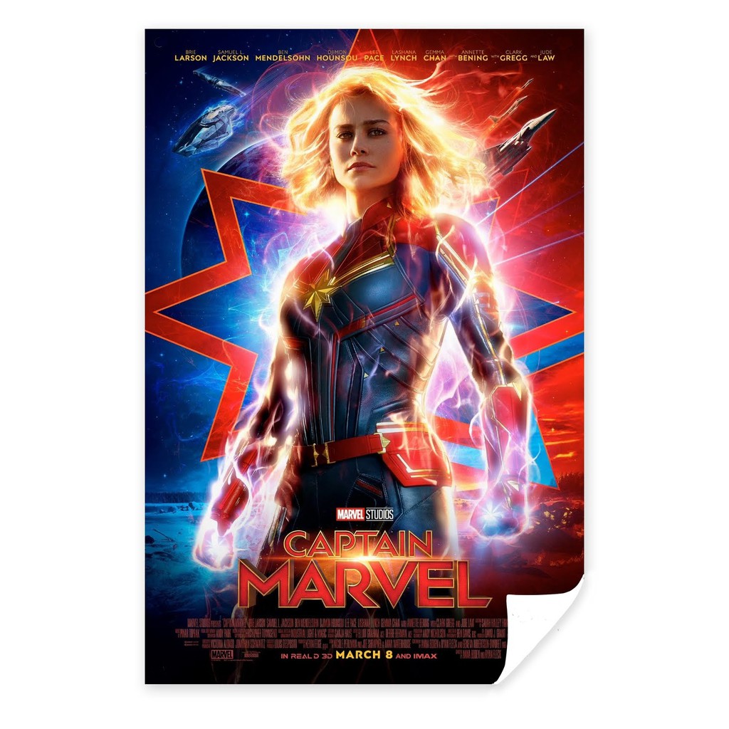 CAPTAIN MARVEL MOVIE POSTERโปสเตอร์หนัง Captain Marvel ใบโปรโมท U.S.A
