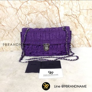 💼PRADA👜 Gaufre Ciclamino Tessuto สีม่วง​ BR 4609 สะพายข้าง ‼️ก่อนกดสั่งรบกวนทักมาเช็คสต๊อคก่อนนะคะ‼️