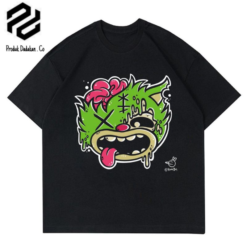 Lokal h & M HITAM Dropdead เสื้อยืด distro เสื้อยืดโลหะเสื้อผ้า rock เพลงเสื้อยืดสีดํา OVERSIZED rap