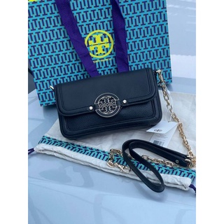 📮@3,020.-🔥🔥DISCOUNT 7 % + (ส่งฟรี EMS)🔥🔥💯Tory Burch mini Amanda Leather crossbody bag