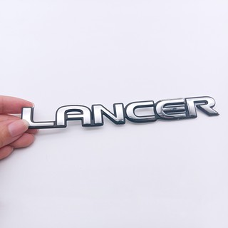 สติกเกอร์โลโก้ ABS โครเมี่ยม LANCER สําหรับติดตกแต่งรถยนต์ Mitsubishi LANCER 1 ชิ้น