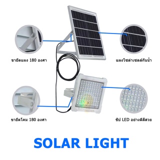 ไฟโซล่า ไฟสปอตไลท์ กันน้ำ Solar Cell ใช้พลังงานแสงอาทิตย์ โซลาเซลล์ ไฟถนนโซล่าเซลล์    โคมไฟสปอตไลท์ solar light 500W