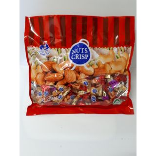 Nuts crisp ขนมขบเคี้ยวมีส่วนผสมของถั่วต่างๆ