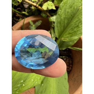 Lab made Blue Topaz 63 carats size 28x22mm