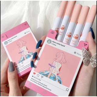 ลิปไอจี Retro Matte liquid ลิป 5 เฉดสีใน 1 กล่อง