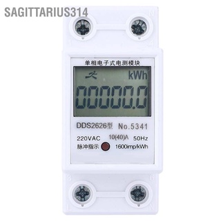 Sagittarius314 Dds2626 เครื่องวัดพลังงานไฟฟ้า เฟสเดียว 2P หน้าจอ Lcd Din-Rail Kwh Power 10(40)A