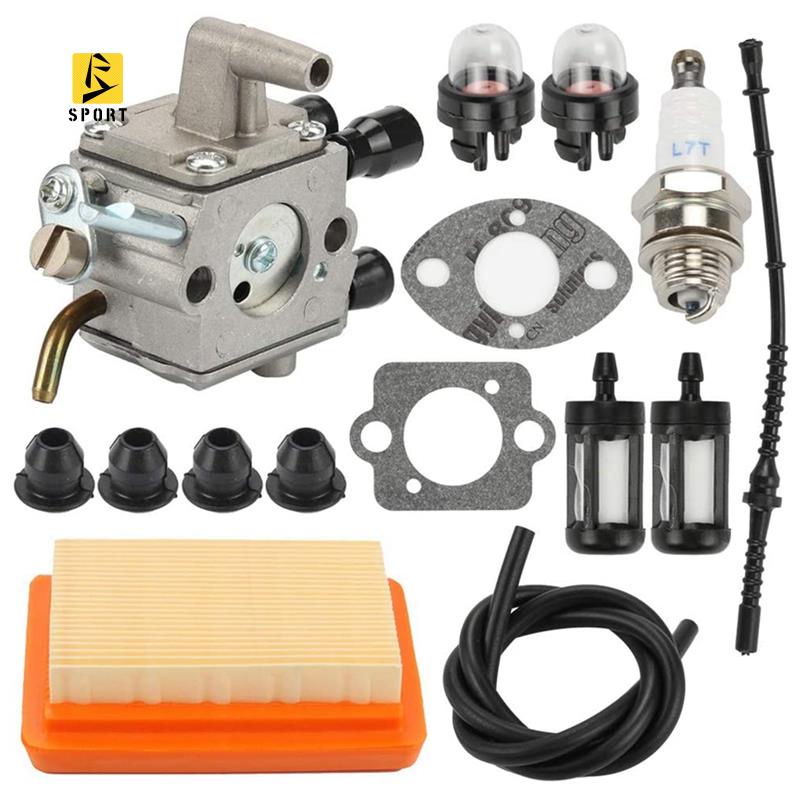 ชุดกรองอากาศคาร์บูเรเตอร์สําหรับ Stihl FS120 FS200 FS250 FS300 FS350 FR350 FR450 FR480 เปลี่ยน 4134 