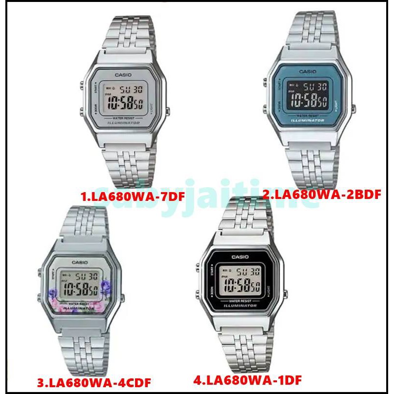 Casio Standard หญิง LA-680W La680w สีเงิน ของแท้ รับประกัน 1 ปี | Shopee  Thailand