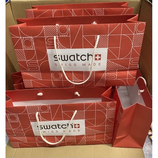 ถุงชอปปิ้ง ถุงกระดาษ Swatch ของแท้  34 x 18 x 10 cm