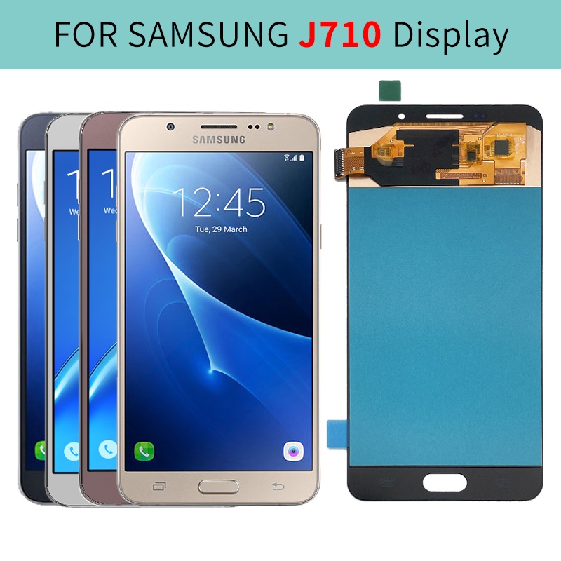 Oled หน้าจอสัมผัสดิจิทัล LCD 100% สําหรับ Samsung Galaxy J7 2016 J710 J710FN J710F J710M J710