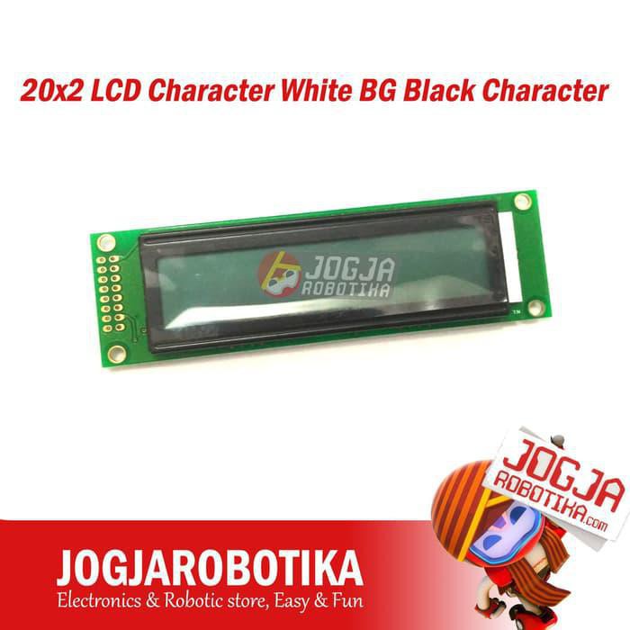 20x2 2002 LCD Character สีขาว BG Black Character