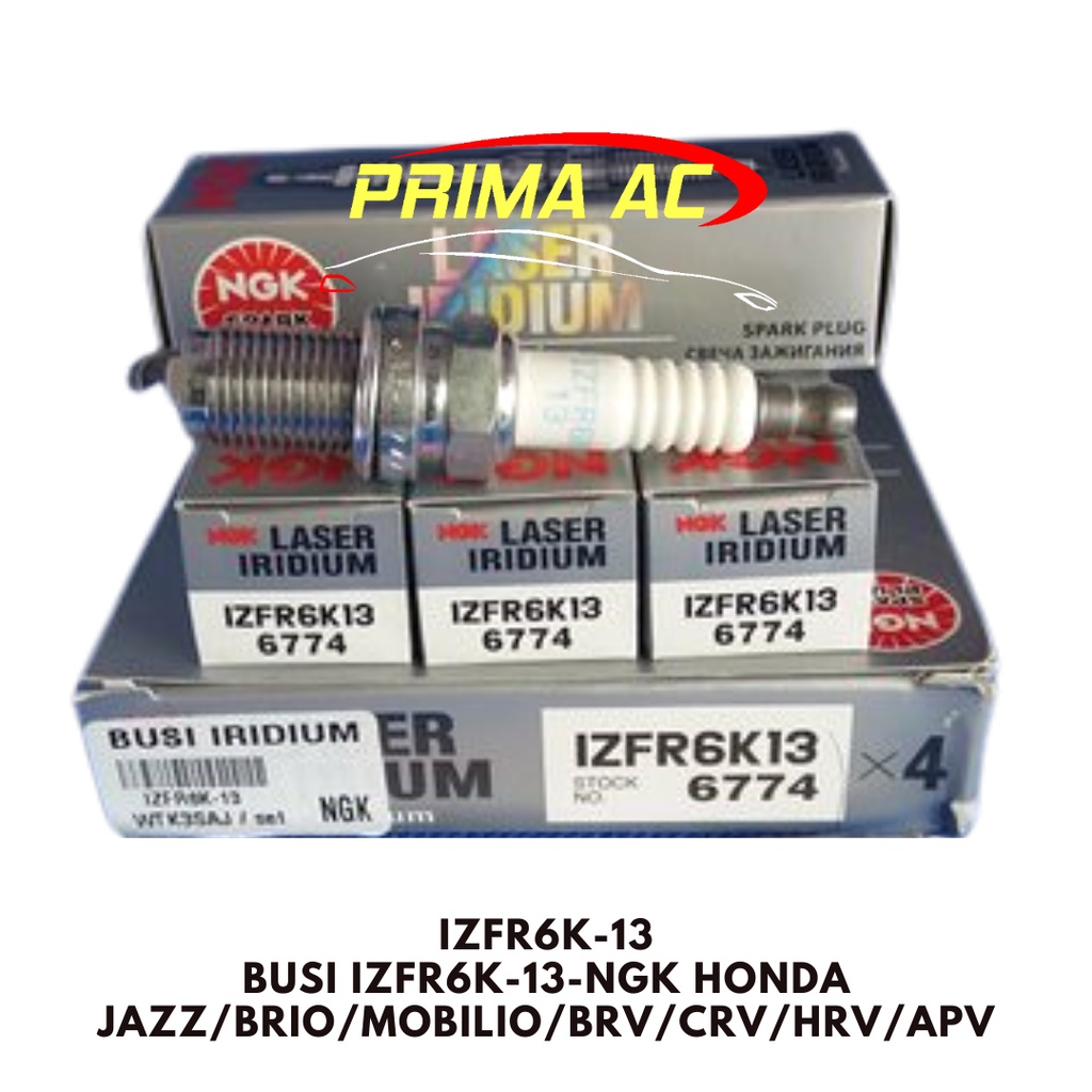 หัวเทียน NGK Laser Iridium สําหรับ Honda Jazz HRV CRV BRV Brio Freed Mobilio IZFR6K13 เดิม