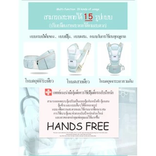 IUNYKเป้อุ้มเด็ก เป้อุ้มเด็กฝ้าย กระเป๋าอุ้มเด็ก 0-4 ปี Baby Carrier เป้อุ้มเด็กระบายอากาศ