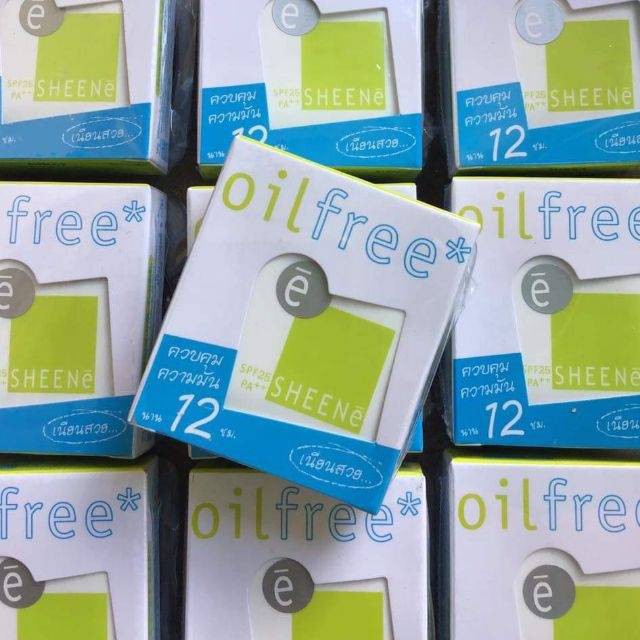 แป้งชีนเน่ ออยล์ฟรี (ตลับจริง1 แถมรีฟิล 1)(รีฟิล+รีฟิล) 12 ชั่วโมง Sheene Oil Free CAKE POWDER