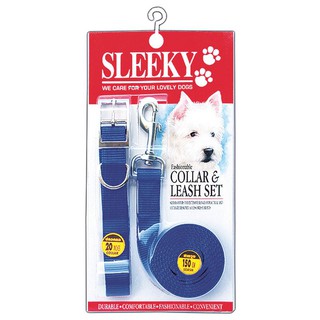 🔥แนะนำ!! สลิคกี้ ปลอกคอ และ สายจูง สุนัข Sleeky Collar &amp; Leash Set