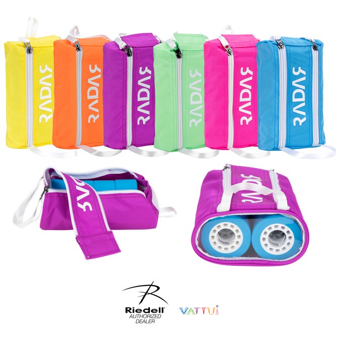 Radar Wheelie Mini Zip Bag Riedell Roller Skate Wheel กระเป๋าผ้าซิปใส่