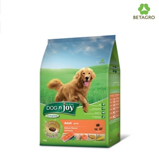 DOG n joy Complete salmon ขนาด 1.5 kg อาหารเม็ดสำหรับสุนัขทุกสายพันธุ์ สูตรแซลมอน