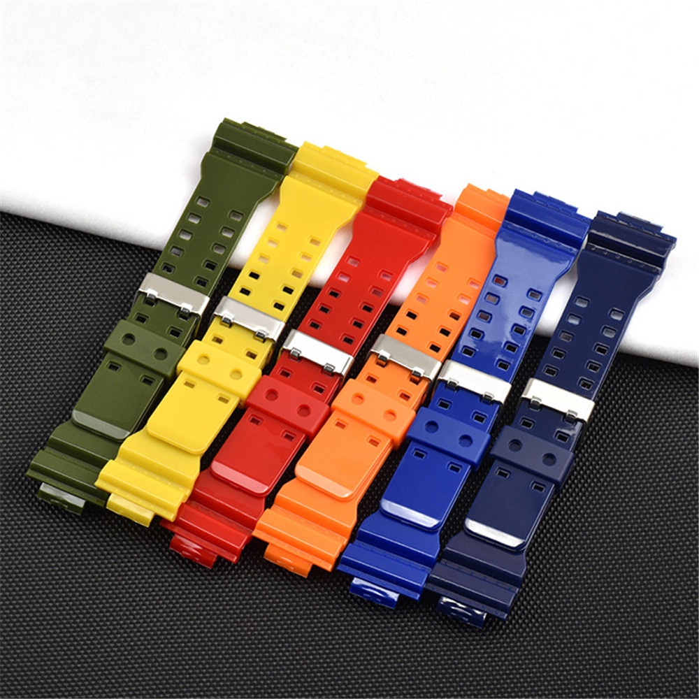 สายนาฬิกาข้อมือเรซิ่นสําหรับ Casio G-Shock GA-100/110/120/150/200/300/400/700 GD-100/120 G-8900 GW-8900 GLS-100