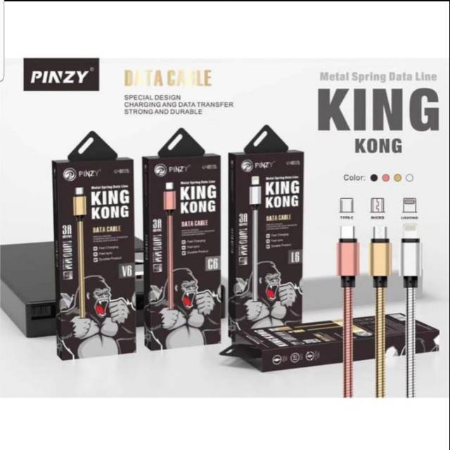 PINZY KINGKONG สายชาร์จข้อมูล PINZY KINGKONG ZBOX TYPE C ชาร์จเร็ว TYPE C ชาร์จเร็ว