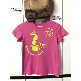 Disney คอกลมสีชมพูเข้ม สภาพใหม่