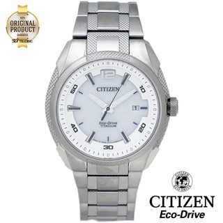CITIZEN Eco-Drive Super Titanium "MADE IN JAPAN" รุ่น BM6901-55B - เงิน/หน้าปัดขาว