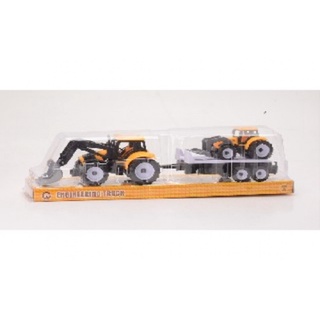 TOYS ของเล่นรถตักก่อสร้างขนรถตักจิ๋ว สีเหลือง#9980-7A(36.5x8x9.5ซม.)