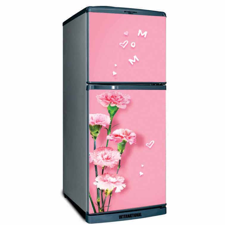 สติ๊กเกอร์ 3D สําหรับประตูตู้เย็นกันน้ําคุณภาพสูงพร้อม PINK MARBLES