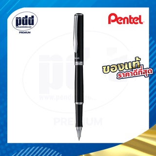 ปากกสลักชื่อฟรี - ปากกาหมึกเจล Pentel EnerGel Sterling K600 (0.7mm) Medium Line Silver,Black barrel [Pdd Premium]