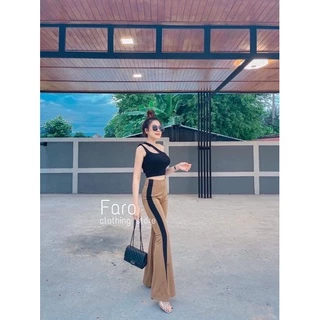 Twotone กางเกงขาม้าทูโทนแต่งแถบข้างอำพรางหุ่น พร้อมส่งครบไซต์