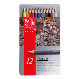 Caran d’arche(คารันดาช) Pablo สีไม้กันน้ำเกรดอาร์ทติส 12 สี กล่องโลหะ #666.312