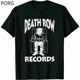 เสื้อยืดผ้าฝ้าย เสื้อยืด คอกลม พิมพ์ลายโลโก้ Death Row Records สีขาว ไซซ์ S - 3Xl น้ําหนักเบา