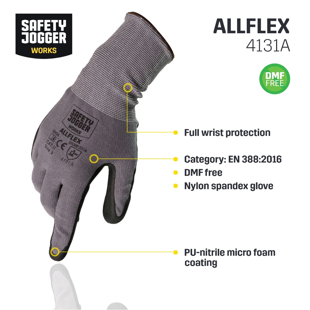 HAND PROTECTION SAFETY JOGGER SAFETY GLOVE FOR WEAR - ALLFLEX