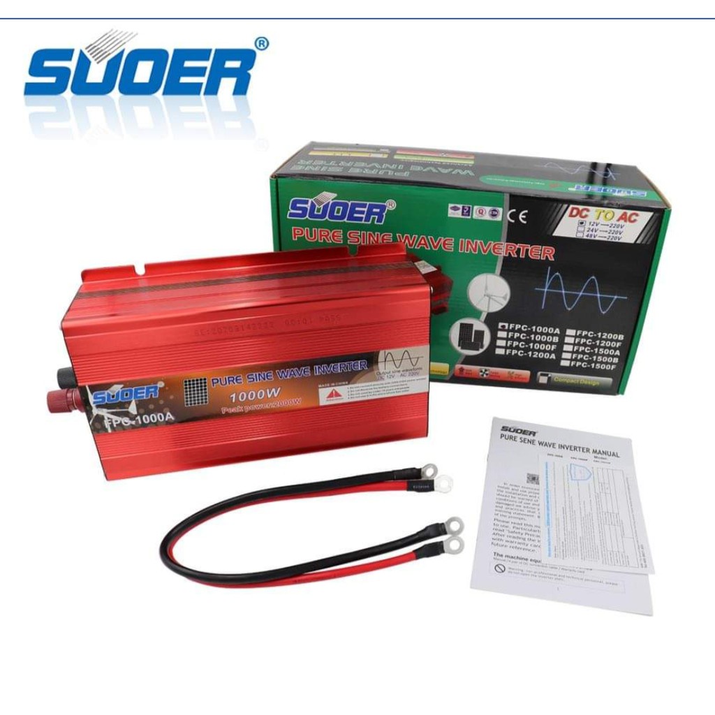 อินเวอร์เตอร์ (Inverter) 12v - 24v 1000w SUOER (FPC-1000 A - B) Pure Sine Wave