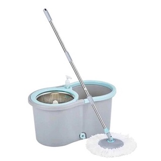 ชุดไม้ถูพื้นถังปั่น EAZY CLEAN (Spin Mop) รุ่น SX1809 สีเทา (แถมผ้าถูพื้น 2 ชิ้น)