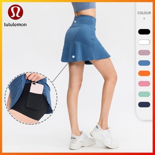 Lululemon  new yoga sports womens skirt loose and soft two-piece design light proof pocket womens shorts 02420