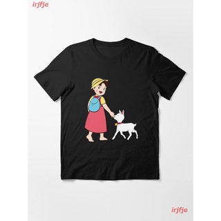 New Heidi And Litle Goat Essential T-Shirt ผู้หญิง ดพิมพ์ลาย ดผ้าเด้ง คอกลม cotton แฟชั่น discount Unisex