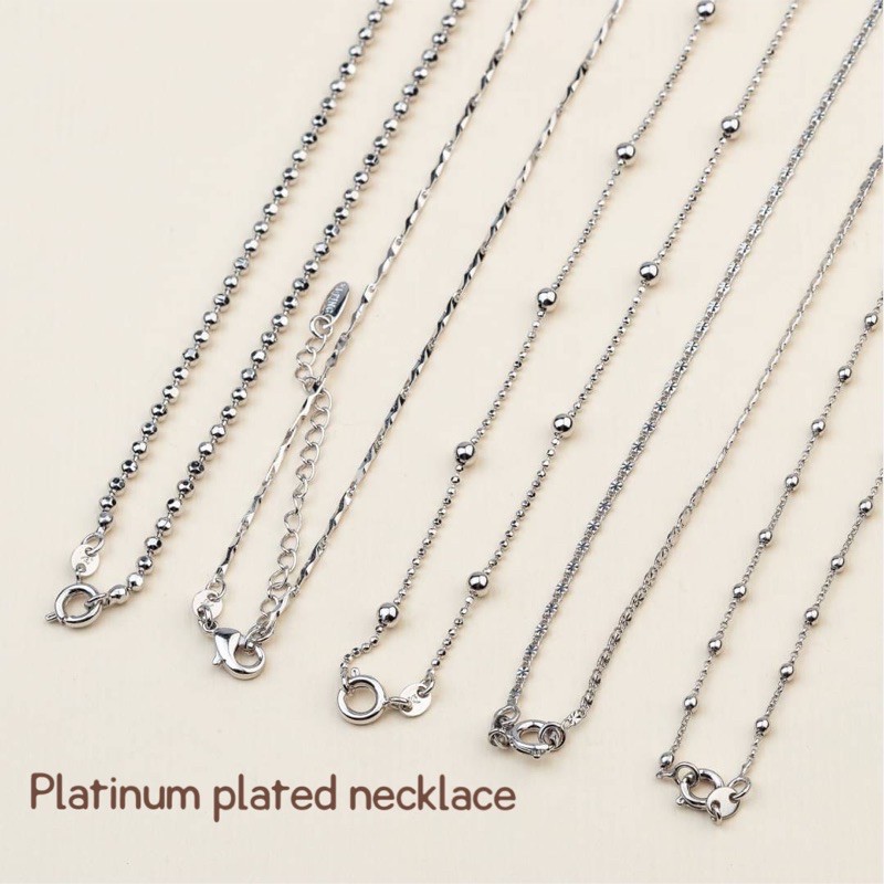 สร้อยคอ18k สร้อยคอสีทองคำขาว งานดีเกดรพรีเมี่ยม พร้อมส่ง