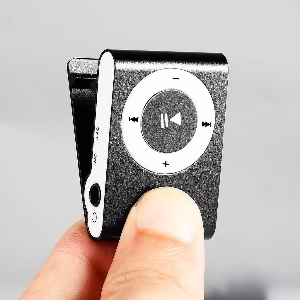เครื่องเล่น Mp3 แบบพกพาขนาดเล็กคลิปเครื่องเล่น Mp3 กีฬาการ์ด TF สีสันสดใสเครื่องเล่นเพลง Mp3